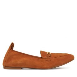 Lordsy Unisa. Brązowe półbuty damskie Unisa, bez wzorów, bez obcasa, bez zapięcia. Za 259.99 zł.