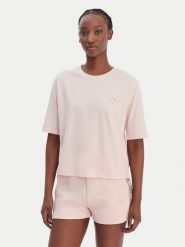 Guess T-Shirt V4BI21 I3Z14 Różowy Relaxed Fit. Czerwone t-shirty damskie Guess, l, z aplikacjami, z bawełny, bez kołnierzyka. Za 159.99 zł.