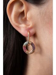 Heliophilia Kolczyki-kreole z cyrkoniami rozmiar: onesize. Żółte kolczyki damskie Heliophilia, z cyrkonią, metalowe. Za 30.99 zł.