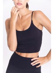 Onamaste Top sportowy w kolorze czarnym rozmiar: S/M. Czarne koszulki sportowe damskie Onamaste, m, bez wzorów, z materiału, bez ramiączek, outdoorowe. Za 126.99 zł.