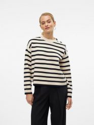 Vero Moda Sweter w kolorze beżowym rozmiar: M. Brązowe swetry klasyczne damskie Vero Moda, m, z włókna, bez kołnierzyka. Za 83.81 zł.