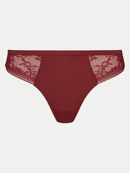 Tommy Hilfiger Stringi UW0UW05521 Czerwony. Czerwone stringi Tommy Hilfiger, bez wzorów, z syntetyku. Za 69.99 zł.