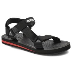 Czarne Sandały Big Star Wygodne Buty Damskie. Czarne sandały damskie Big Star, bez wzorów, bez obcasa, bez zapięcia. Za 119.00 zł.