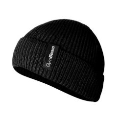 Czapka unisex zimowa czarna Alpine. Czarne czapki damskie GYMBEAM, na zimę, bez wzorów, z materiału. Za 50.90 zł.
