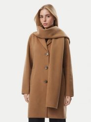 MICHAEL Michael Kors Płaszcz wełniany 77A7146M22 Brązowy jasny Regular Fit. Brązowe płaszcze damskie MICHAEL Michael Kors, na zimę, m, bez wzorów, z wełny, bez kaptura. Za 2,179.00 zł.
