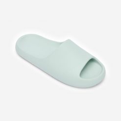 Klapki basenowe Nabaiji 500 Style. Niebieskie klapki damskie NABAIJI, bez wzorów, z materiału, bez obcasa, bez zapięcia. Za 59.99 zł.