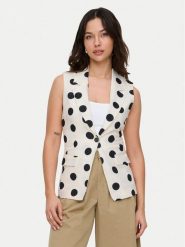 ONLY Kamizelka Viesta 15375017 Kremowy Slim Fit. Białe kamizelki damskie Only, bez wzorów, z wiskozy, bez kaptura. Za 169.99 zł.