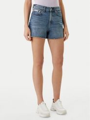 Calvin Klein Jeans Szorty jeansowe LV047F765G Niebieski Relaxed Fit. Niebieskie szorty damskie Calvin Klein Jeans, bez wzorów, z bawełny. Za 339.99 zł.