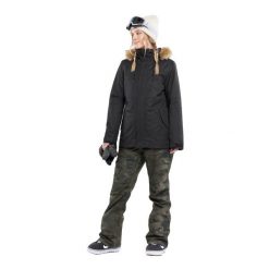 Kurtka snowboardowa damska Volcom Fawn Ins. Czarne kurtki damskie Volcom, na zimę, s, bez wzorów, bez kaptura. W wyprzedaży za 972.35 zł.