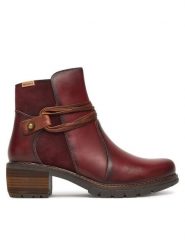 Pikolinos Botki W1T-8906C2 Brązowy. Brązowe botki damskie Pikolinos, ze skóry, bez obcasa, na słupku, bez zapięcia. Za 619.99 zł.