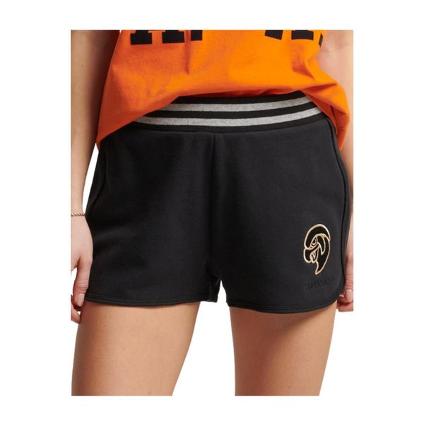Spodenki sportowe damskie Superdry Vintage Colegiate. Czarne spodenki sportowe damskie Superdry, m, bez wzorów, z bawełny. W wyprzedaży za 131.55 zł.