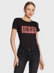 Liu Jo T-Shirt WA3467 JS923 Czarny Regular Fit. Czarne t-shirty damskie Liu Jo, xs, bez wzorów, z bawełny, bez kołnierzyka. Za 469.99 zł.