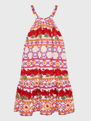 Guess Sukienka letnia J3GK33 WFBN0 Kolorowy Regular Fit. Sukienki dziewczęce Guess, z aplikacjami, z lyocellu, bez ramiączek, proste. Za 339.99 zł.