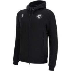 Bluza z kapturem i zamkiem błyskawicznym Udinese 22/ Leisure. Czarne bluzy damskie Macron, xl, bez wzorów, z bawełny, z kapturem. Za 298.00 zł.
