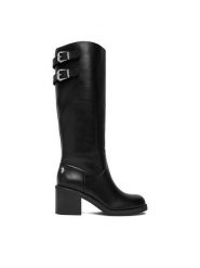 U.S. Polo Assn. Kozaki EO-SABINA001W/EY1 Czarny. Czarne kozaki damskie U.S. Polo Assn., z materiału, bez obcasa, na słupku, bez zapięcia. Za 379.99 zł.