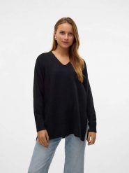 Vero Moda Sweter "Filuca" w kolorze czarnym rozmiar: S. Czarne swetry klasyczne damskie Vero Moda, s, ze splotem, bez kołnierzyka. Za 68.46 zł.