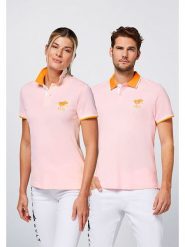 Polo Sylt Koszulka polo w kolorze jasnoróżowym rozmiar: L. Różowe bluzki damskie Polo Sylt, l, bez wzorów, bez kołnierzyka, bez ramiączek. Za 105.14 zł.