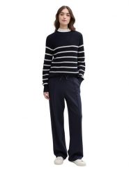 TOM TAILOR Denim Sweter w kolorze granatowo-białym rozmiar: XL. Białe swetry klasyczne damskie TOM TAILOR DENIM, xl, z denimu, bez kołnierzyka. Za 105.38 zł.