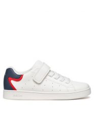 Geox Sneakersy J Eclyper J36LSA 000BC C0006 S Biały. Białe buty sportowe chłopięce Geox, ze skóry, bez zapięcia. Za 139.99 zł.