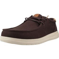 Buty HEY DUDE PAUL CANVAS Brązowy. Brązowe obuwie trekkingowe damskie Hey dude, z tkaniny, bez zapięcia. Za 286.99 zł.