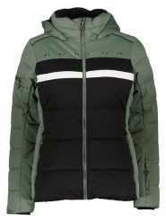 Dare 2b Kurtka narciarska "Crystallize" w kolorze oliwkowo-czarnym rozmiar: 40. Brązowe kurtki sportowe damskie Dare 2b, bez wzorów, bez kaptura. Za 368.96 zł.