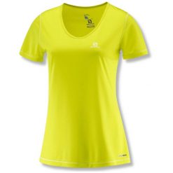 Koszulka trekkingowa damska Salomon Mazy SS Tee W. Żółte koszulki damskie Salomon, xl, bez wzorów, z poliesteru, bez ramiączek. Za 92.00 zł.