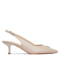 Sandały Guess. Brązowe sandały damskie Guess, z aplikacjami, bez obcasa, na szpilce, bez zapięcia. Za 584.99 zł.