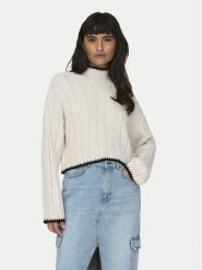 ONLY Sweter 15329963 Beżowy Regular Fit. Brązowe swetry klasyczne damskie Only, xl, z syntetyku, bez kołnierzyka. Za 119.99 zł.