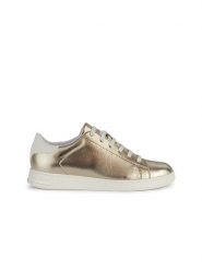 Geox Skórzane sneakersy "Jaysen" w kolorze złoto-białym rozmiar: 41. Białe obuwie sportowe damskie Geox, z materiału, bez zapięcia. Za 254.14 zł.