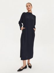 Max Mara Leisure Sukienka codzienna Faraone 2426626067 Granatowy Relaxed Fit. Niebieskie sukienki damskie Max Mara Leisure, bez wzorów, z syntetyku, bez ramiączek. Za 469.99 zł.