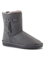 ISLAND BOOT Botki zimowe "Kinsac" w kolorze szarym rozmiar: 39. Szare botki damskie Island Boot, na zimę, z materiału, bez obcasa, bez zapięcia. Za 165.99 zł.