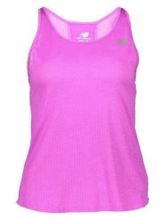 New Balance Top sportowy w kolorze fioletowym rozmiar: M. Różowe koszulki sportowe damskie New Balance, m, bez wzorów, z materiału, bez ramiączek, outdoorowe. Za 95.46 zł.