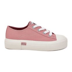 Trampki Damskie Na Platformie LEE Isla C Women Low 50251001 Różowe. Czerwone trampki damskie bez wzorów, przed kostkę, bez zapięcia. Za 235.96 zł.