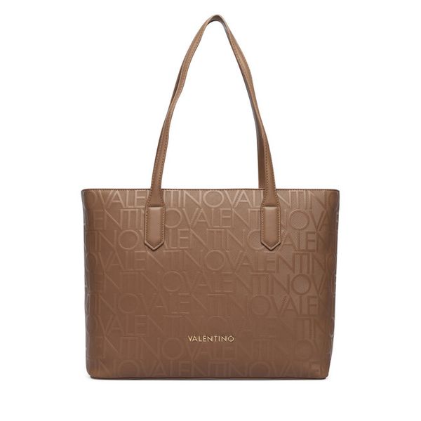 Torebka Valentino. Brązowe shopper bag Valentino, bez wzorów, bez dodatków. Za 749.99 zł.