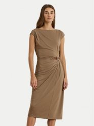 LAUREN RALPH LAUREN Sukienka codzienna 200980221001 Brązowy Slim Fit. Brązowe sukienki damskie Lauren Ralph Lauren, bez wzorów, z syntetyku, bez ramiączek. Za 969.99 zł.