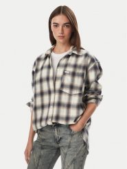 Guess Jeans Koszula W5BH40 WGMH1 Niebieski Regular Fit. Niebieskie koszule damskie Guess Jeans, m, z aplikacjami, z bawełny, bez kołnierzyka, bez ramiączek. Za 389.99 zł.