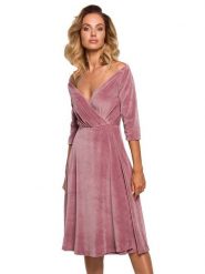 Made of emotion Sukienka w kolorze różowym rozmiar: L. Różowe sukienki damskie Made Of Emotion, bez wzorów, z bawełny, bez ramiączek. Za 187.52 zł.