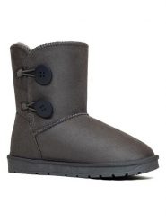 ISLAND BOOT Botki zimowe "Elisa" w kolorze antracytowym rozmiar: 37. Czarne botki damskie Island Boot, na zimę, z materiału, bez obcasa, bez zapięcia. Za 130.99 zł.