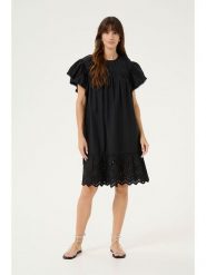 CULTURE Sukienka w kolorze czarnym rozmiar: M. Czarne sukienki damskie Culture, bez wzorów, z bawełny, bez ramiączek. Za 173.99 zł.