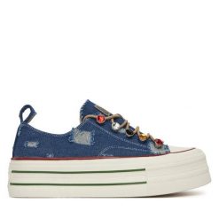 Trampki GOE. Niebieskie trampki damskie GOE, bez wzorów, bez zapięcia. Za 299.99 zł.