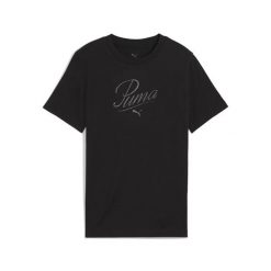 Młodzieżowa koszulka Essentials Script PUMA Black. Czarna bluzki damskie Puma, m, bez wzorów, młodzieżowe, bez kołnierzyka, bez ramiączek. Za 89.00 zł.