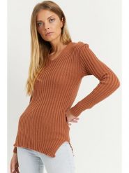 Milan Kiss Sweter w kolorze brązowym rozmiar: L. Brązowe swetry klasyczne damskie Milan Kiss, l, bez kołnierzyka. Za 57.33 zł.