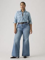 Levi's Dżinsy "Ribcage" - Flared fit - w kolorze niebieskim rozmiar: W30/L32. Niebieskie jeansy damskie Levi's, z podwyższonym stanem. Za 179.95 zł.