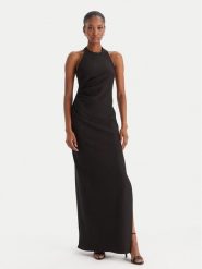 Eleh Sukienka wieczorowa EFW250216 Czarny Regular Fit. Czarne sukienki damskie Eleh, bez wzorów, z syntetyku, wizytowe, bez ramiączek. Za 479.99 zł.
