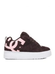 DC Shoes Sneakersy CEO-COURT GRAFFIK PLATFORM DC02422210 Brązowy. Brązowe obuwie sportowe damskie DC Shoes, ze skóry, bez zapięcia. Za 229.99 zł.