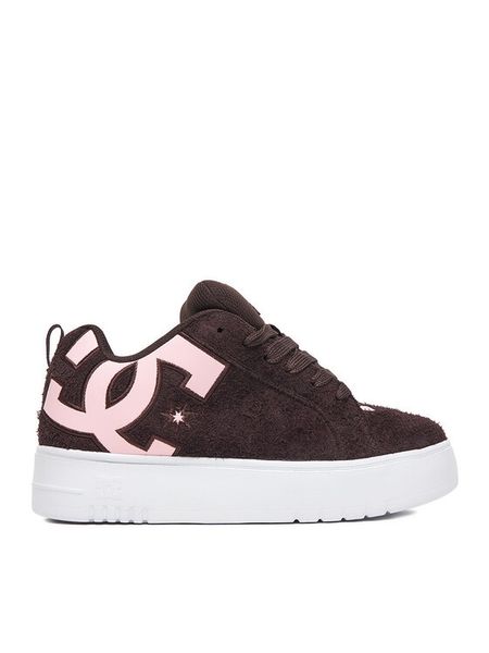 DC Shoes Sneakersy CEO-COURT GRAFFIK PLATFORM DC02422210 Brązowy. Brązowe obuwie sportowe damskie DC Shoes, ze skóry, bez zapięcia. Za 169.99 zł.