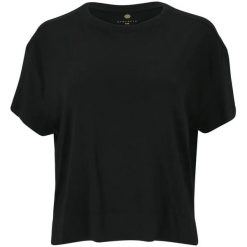 Damska koszulka z nadrukiem Athlecia Laimeia. Czarne bluzki damskie Athlecia, bez wzorów, casualowe, bez kołnierzyka, bez ramiączek. Za 148.50 zł.