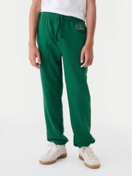 Gap Spodnie dresowe 542339-00 Zielony Regular Fit. Zielone spodnie dresowe chłopięce GAP, z bawełny. Za 89.99 zł.