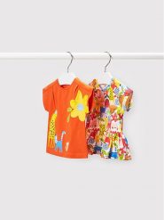 Mayoral Komplet t-shirtów 1031 Kolorowy Regular Fit. Koszulki i t-shirty dziewczęce Mayoral, bez wzorów, z bawełny, bez kołnierzyka, bez ramiączek. Za 59.99 zł.