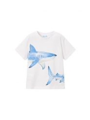 Mayoral T-Shirt 3080 Biały Regular Fit. Białe t-shirty i koszulki chłopięce Mayoral, bez wzorów, z bawełny, bez kołnierzyka, bez ramiączek. Za 69.99 zł.